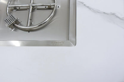 Elementi Plus OFP101BW Annecy Porcelain Top Outdoor Fire Table