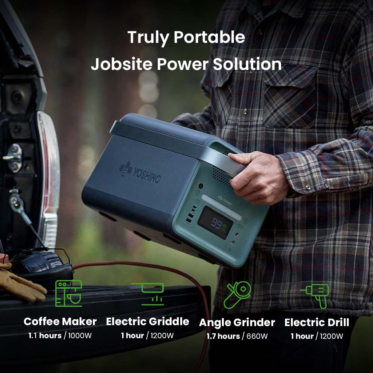 Yoshino B2000 Power Station with 2*SP200 Solar Panel
