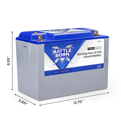 Battle Born 100Ah 12V LiFePO4 Heated Battery Kit