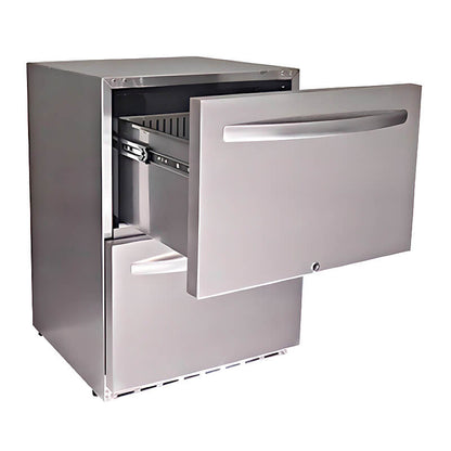 RCS 24-Inch 5.2 Cu. Ft. Outdoor Rated Dual Drawer Compact Refrigerator - REFR4