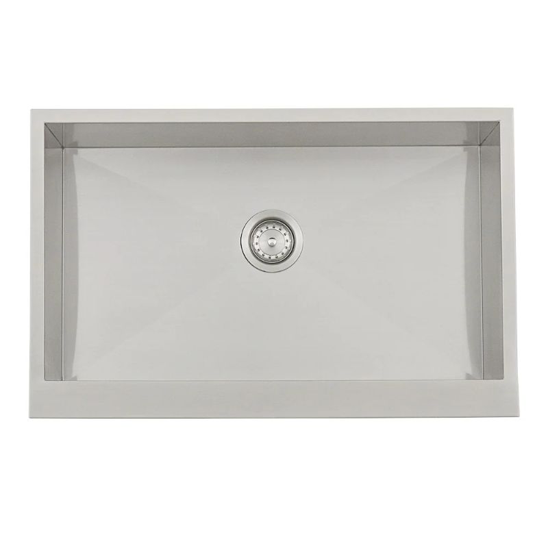 RCS 32-Inch Outdoor Farm House Stainless Steel Sink With Hold and Cold Faucet - RSNK3A