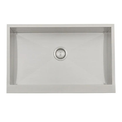 RCS 32-Inch Outdoor Farm House Stainless Steel Sink With Hold and Cold Faucet - RSNK3A