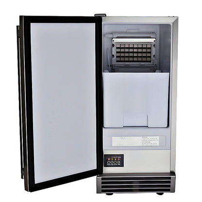 RCS 15-Inch Outdoor Rated 44 LB Ice Maker With Gravity Drain - REFR3