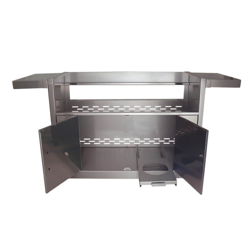 RCS Cutlass Pro 42 Inch 4 Burner Freestanding Gas Grill with Ceramic Briquettes