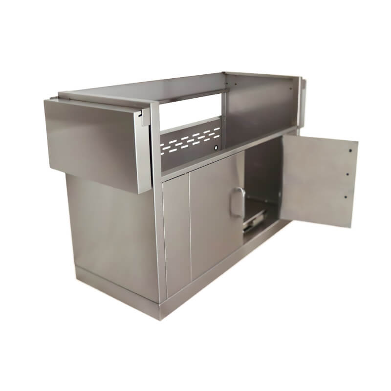 RCS Cutlass Pro 42 Inch 4 Burner Freestanding Gas Grill with Ceramic Briquettes