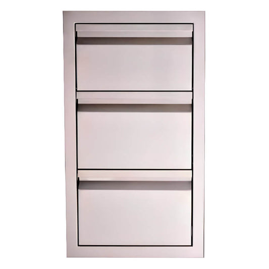 RCS Valiant 17 Inch Stainless Steel Double Drawer & Paper Towel Holder - VTHC1