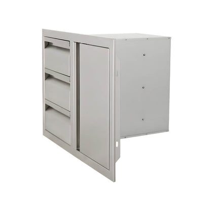 RCS Valiant 33 Inch Stainless Steel Triple Drawer & Door Combo - VDC2SC