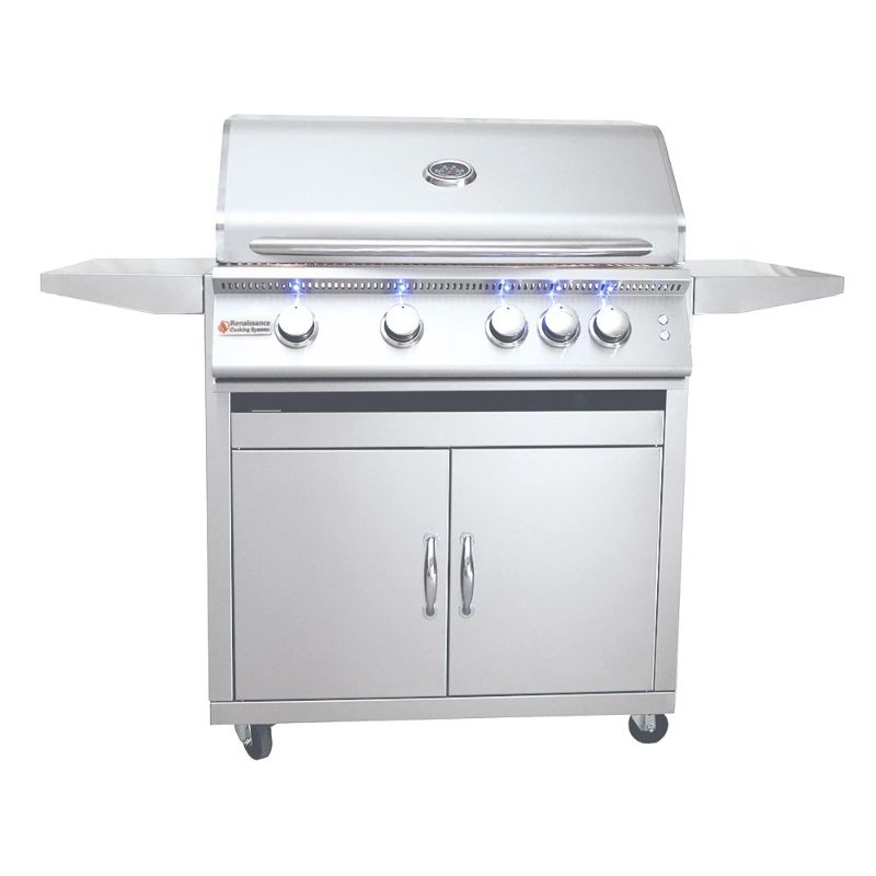 RCS 32 Inch Stainless Steel Freestanding Grill Cart
