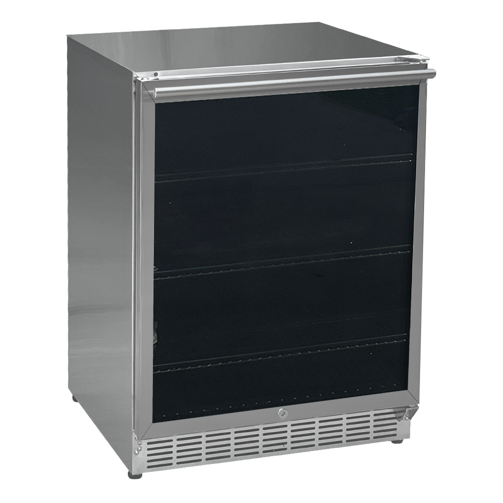 RCS 24 Inch Outdoor Rated Refrigerator with Glass Front- REFR2D
