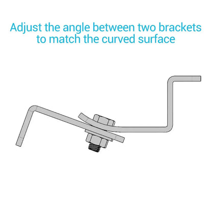 Renogy Solar Panel Mounting Curved Z Bracket -- Set of 4