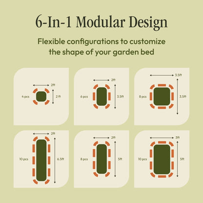 Bootstrap Farmer 17" Metal Modular Raised Garden Bed Kit | 6 in 1 "No Tools Needed"
