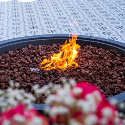 Elementi Plus Rose Bowl 48" Round Concrete Fire Bowl OFG420