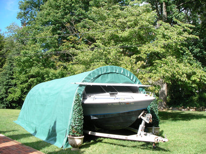 Rhino Shelter | 12’W x 24’L x 8’H Instant Garage (Round)