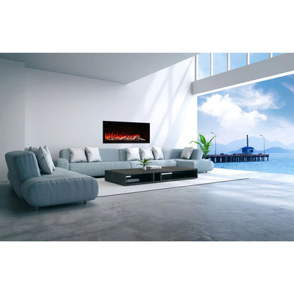Amantii Symmetry SYM-50-XT Built in Smart Extra Tall Outdoor Electric Fireplace