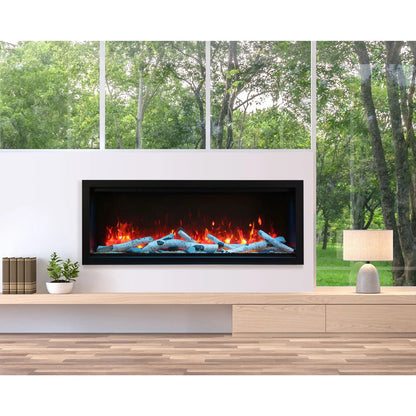 Amantii Symmetry SYM-100-XT Built in Smart Extra Tall Outdoor Electric Fireplace