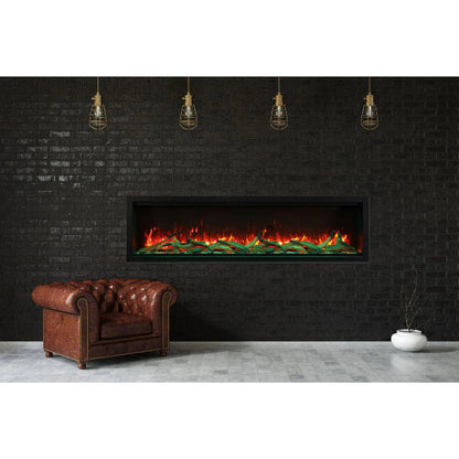 Amantii Symmetry SYM-100-XT Built in Smart Extra Tall Outdoor Electric Fireplace