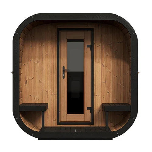 SaunaLife Model CL12GCP Cube-Series Outdoor Home Sauna with Huum Heater