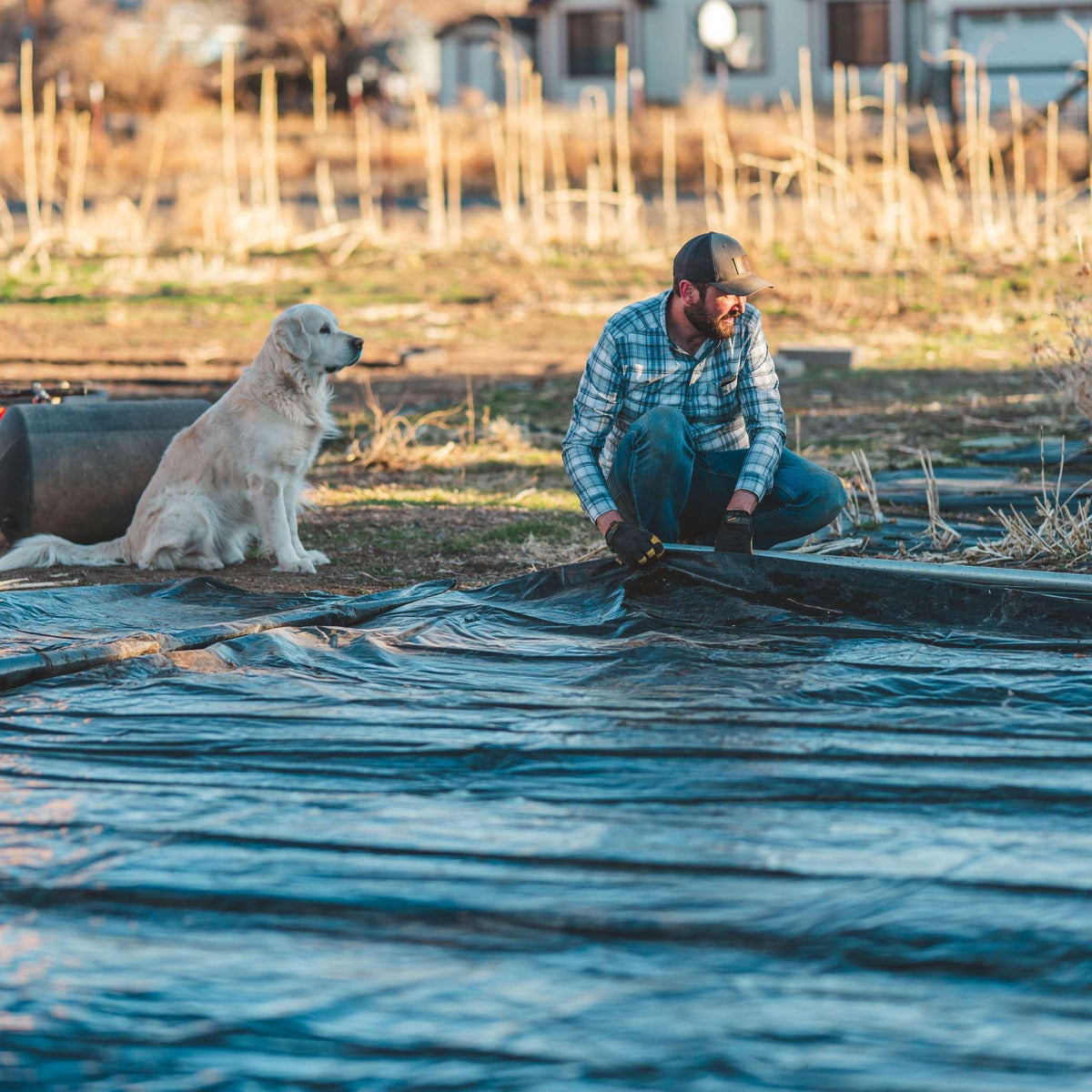 Bootstrap Farmer Silage Tarp - 6 mil Reversible Black & White