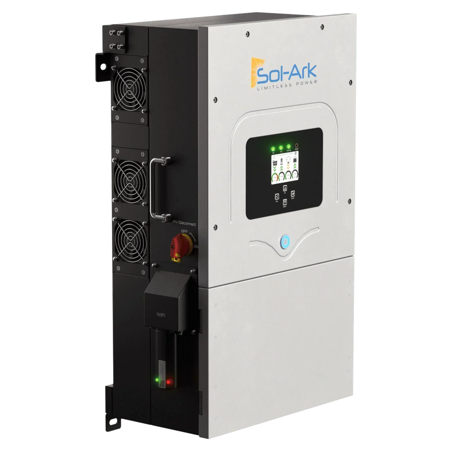 Sol-Ark 12K-2P (120/240/208V) 48V [All-In-One] Pre-Wired Hybrid Solar Inverter | 10-Year Warranty