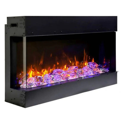 Amantii 50 Inch Tru-View Slim Smart Indoor Outdoor 3 Sided Electric Fireplace