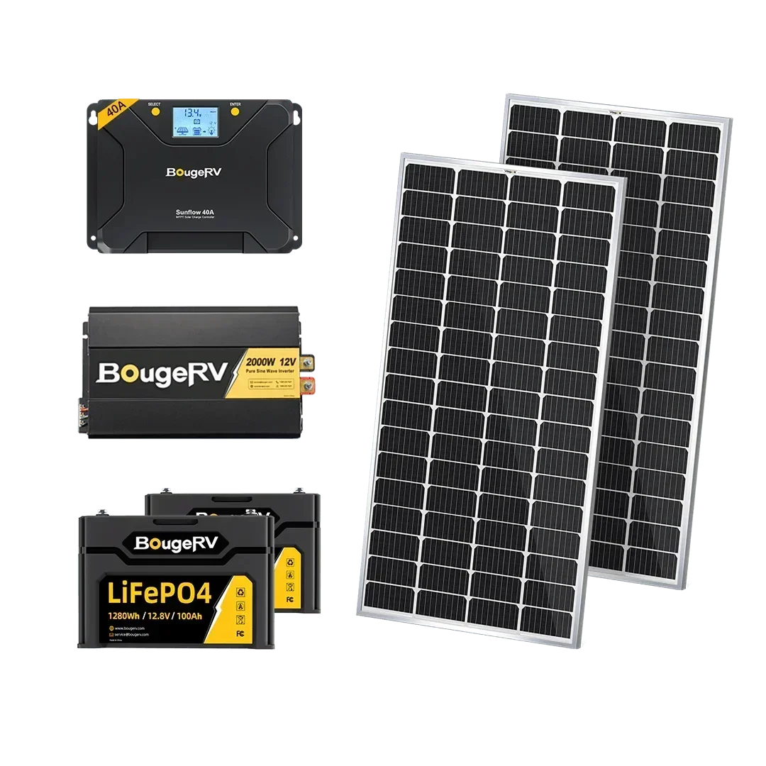 BougeRV 12V 400 Watt Rigid Solar Kit Upgraded Version
