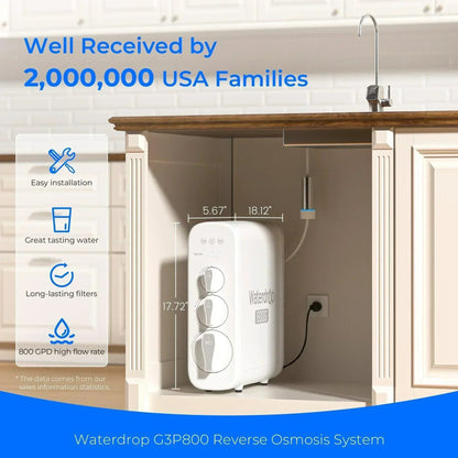 Waterdrop G3P800 Tankless RO System with UV Sterilizing Light