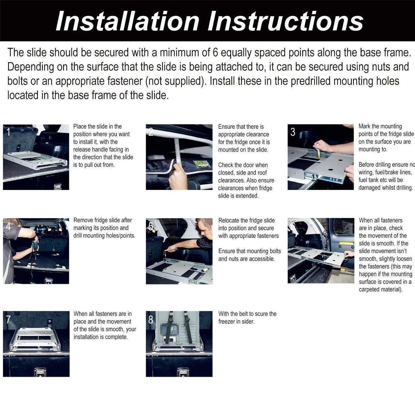 ICECO JPPro/VL45/VL35Pro/VL45Pro Single Zone Slide Mount
