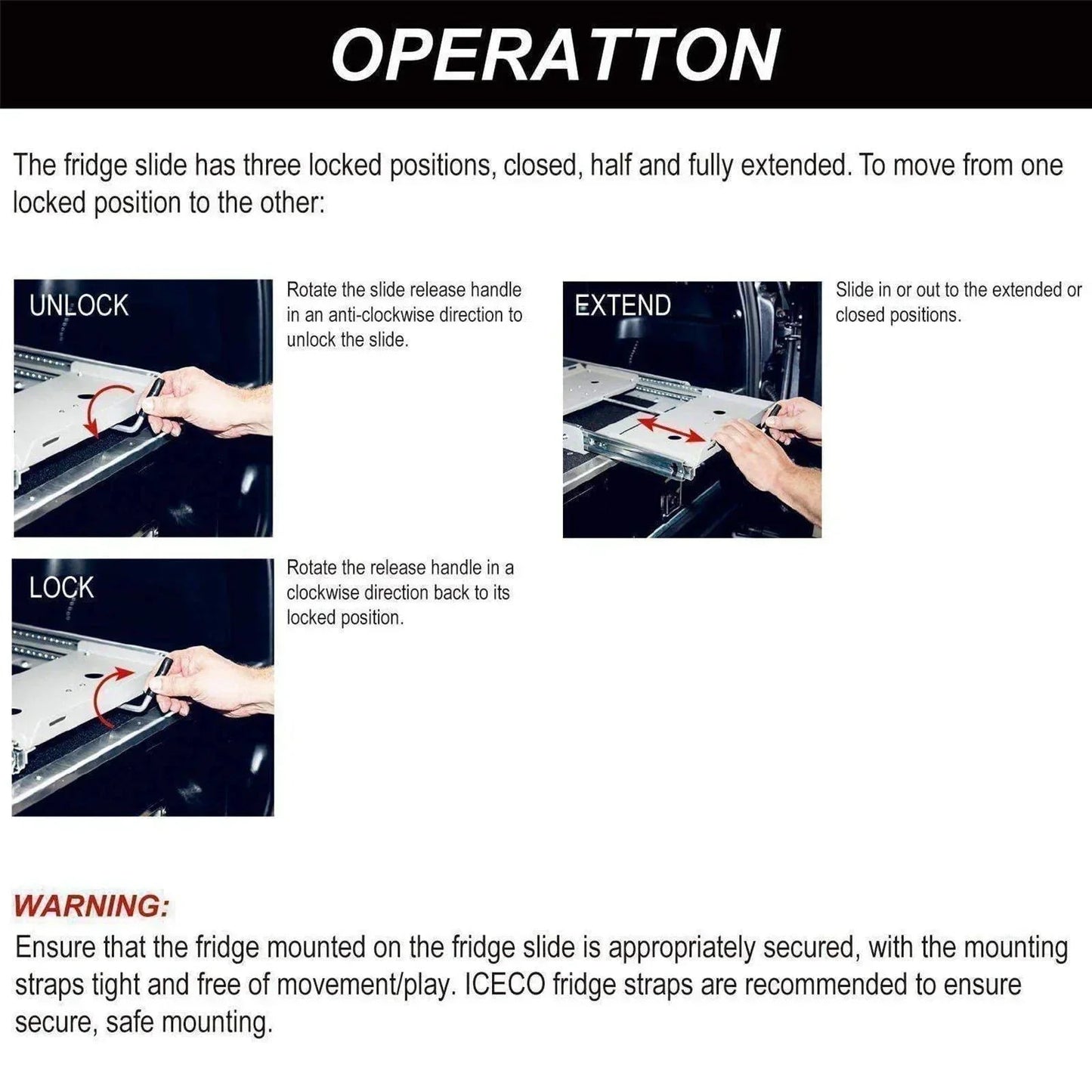 ICECO JPPro/VL45/VL35Pro/VL45Pro Single Zone Slide Mount