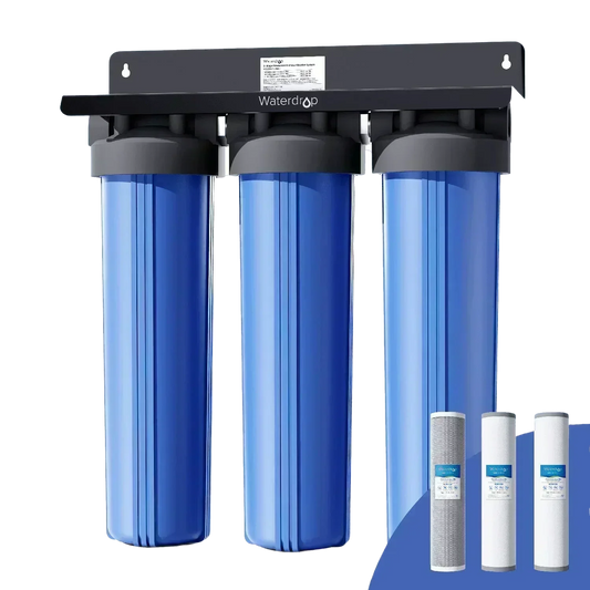 Waterdrop 3-Stage Whole House Water Filter System | Reduce Iron & Manganese