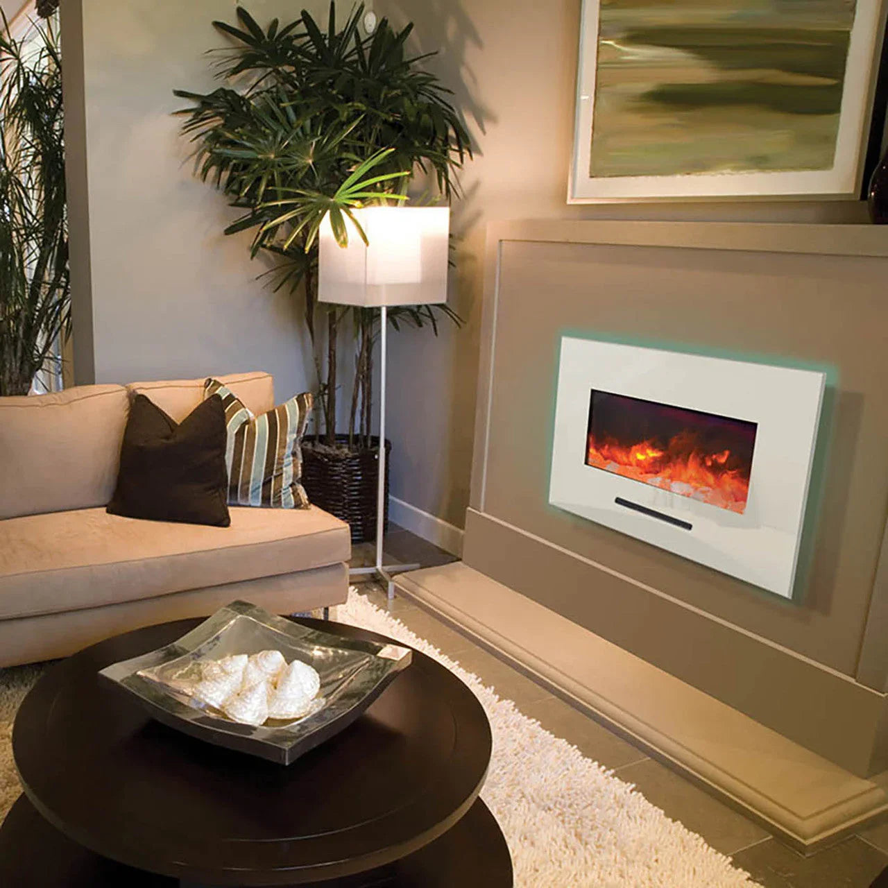 Amantii WM-FM Series Built-in or Wall Mount 72 Inch Electric Fireplace