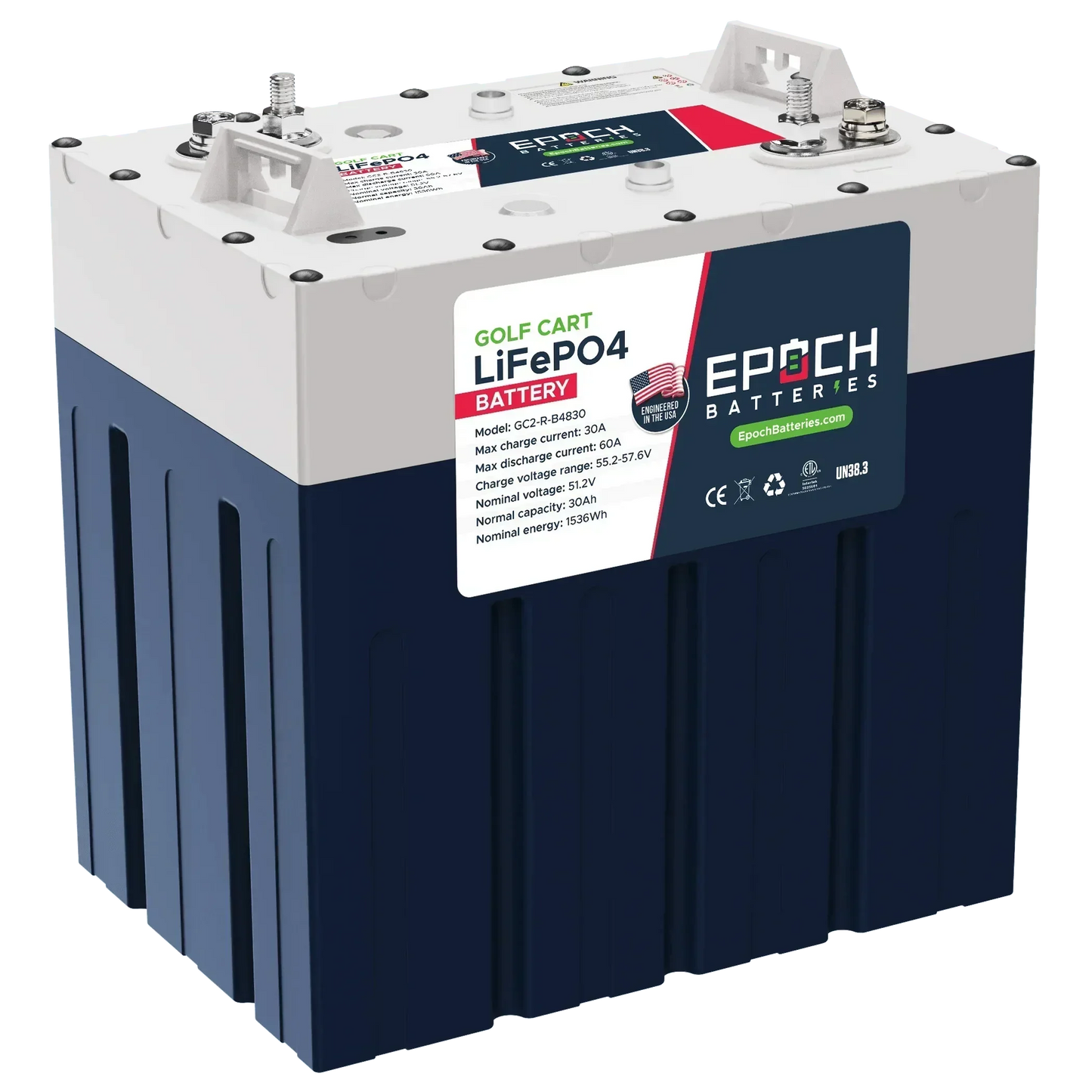 Epoch Batteries 48V 30Ah Ryobi Electric Lawn Motor - Replacement Lithium Battery Kit | UL Certified