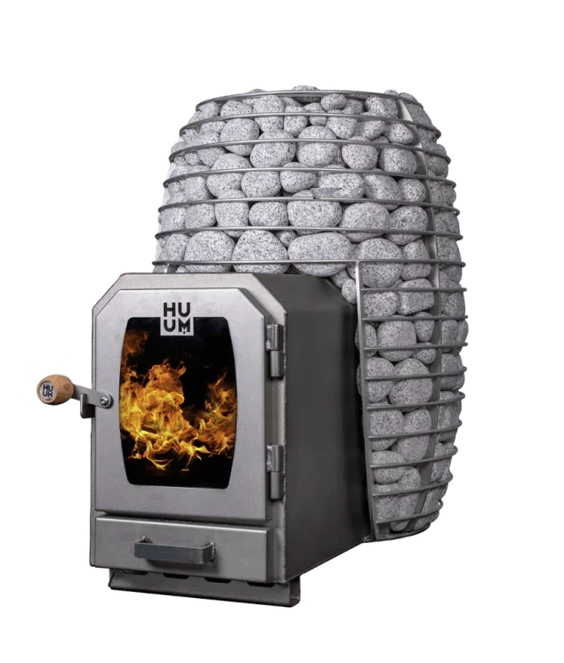 Huum HIVE Wood 17S, 17.0kW Wood-Fired Sauna Stove w/ Firebox Extension