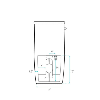 Swiss Madison St. Tropez One-Piece Elongated Toilet Side Flush 1.28 gpf (6 - Pack)