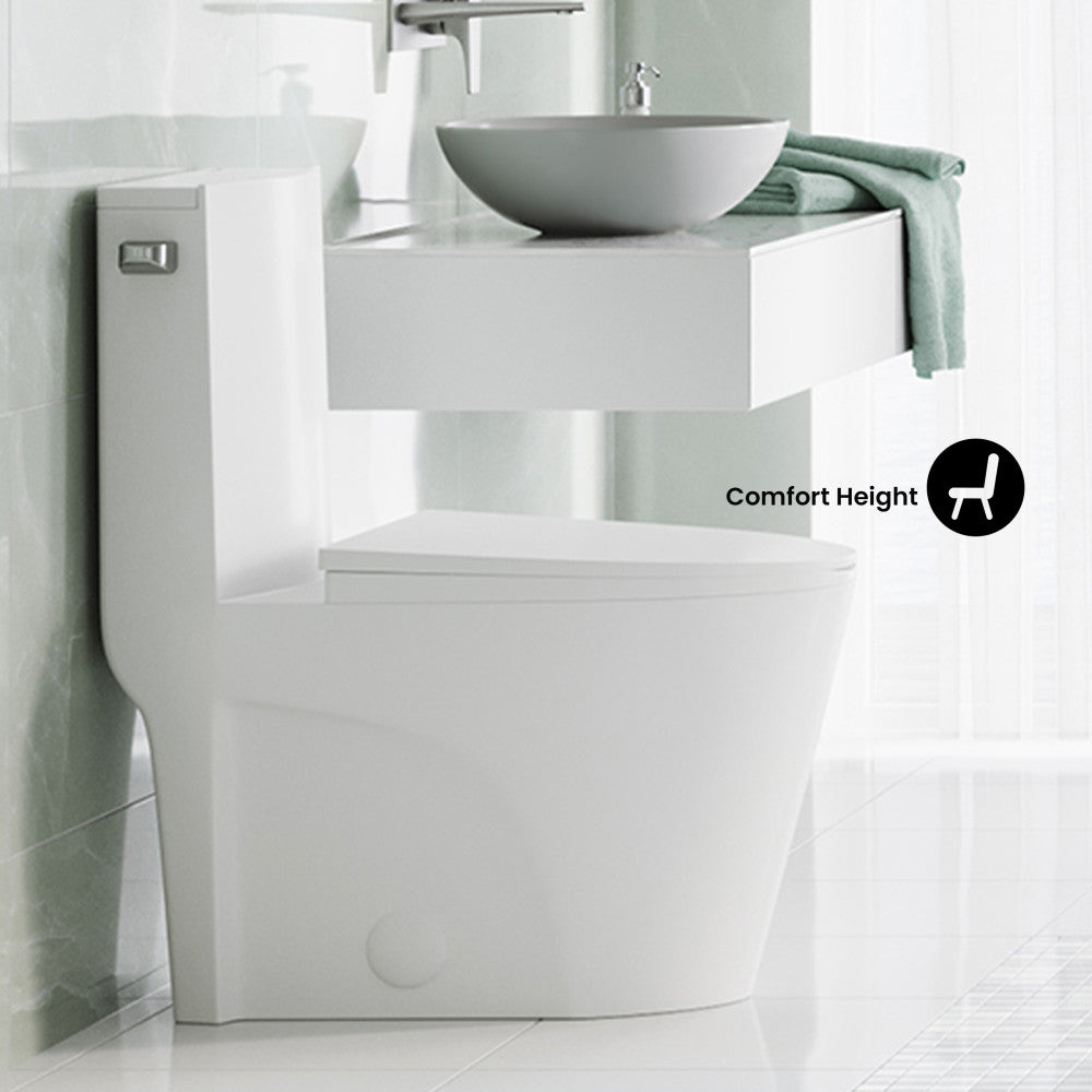 Swiss Madison St. Tropez One-Piece Elongated Toilet Side Flush 1.28 gpf (6 - Pack)