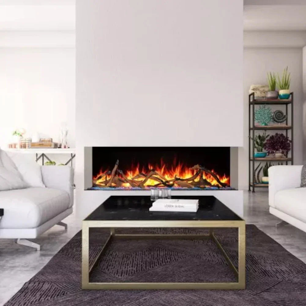 Amantii Tru View Bespoke 75" 3-Sided Built-in Electric Fireplace | TRV-75 BESPOKE