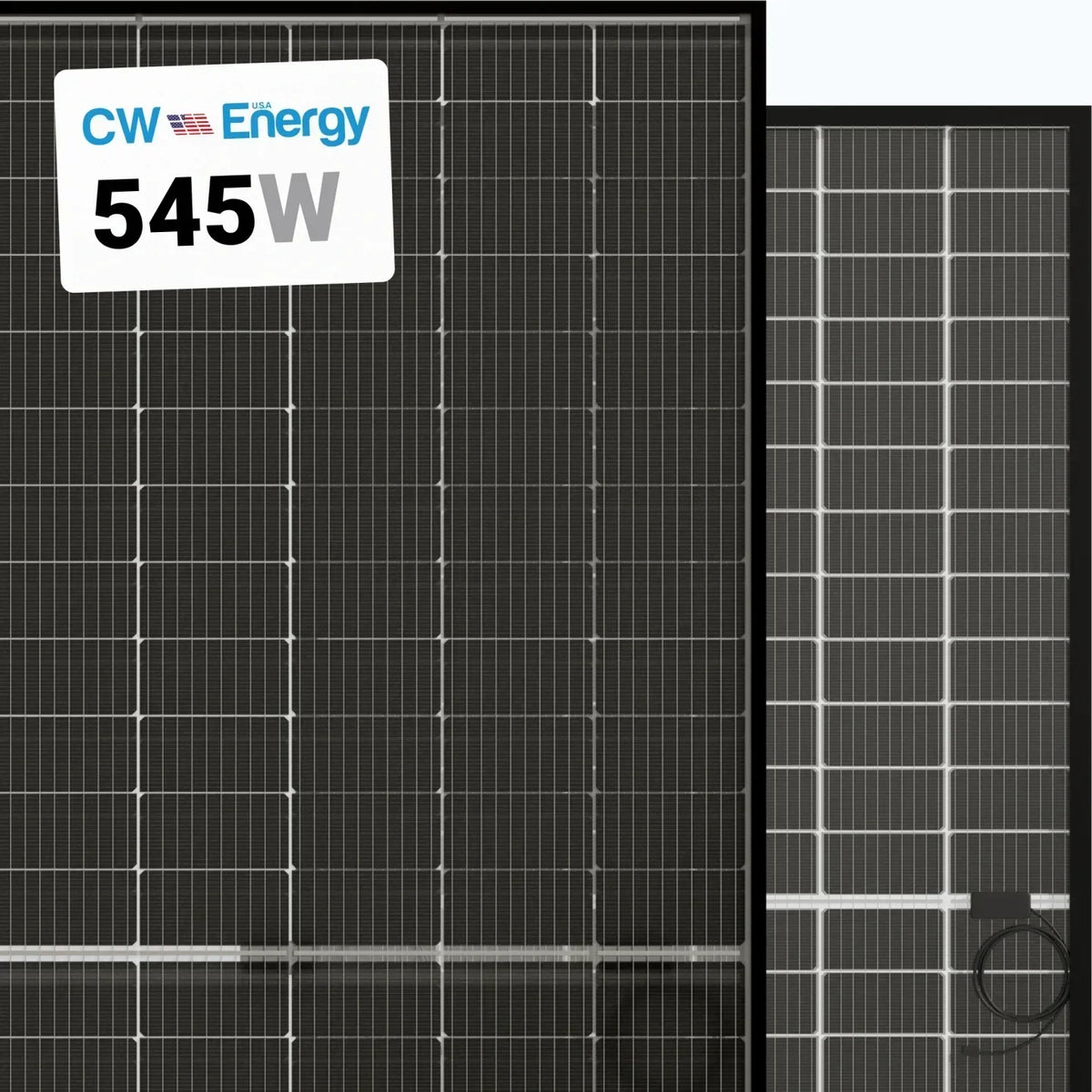 CW Energy 545W Bifacial Solar Panels Up to 710W Bifacial Gain | CWT545-144PMB10 (Black)
