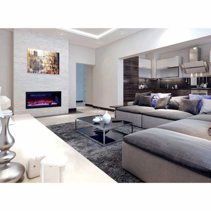 Amantii Panorama BI-50-DEEP-OD Deep 50 Inch linear Indoor or Outdoor Electric Fireplace