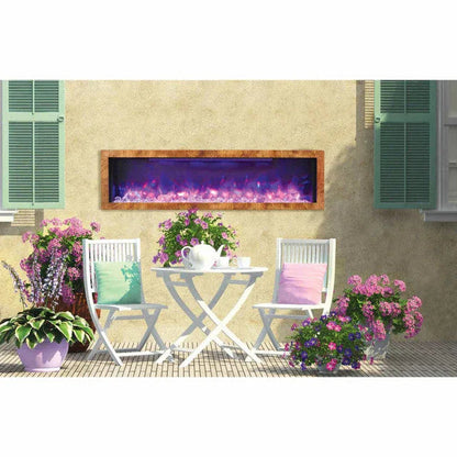 Amantii Panorama BI-72-DEEP-OD Deep 72 Inch linear Indoor or Outdoor Electric Fireplace