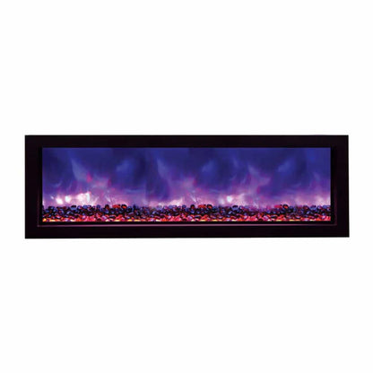 Amantii 88 Inch Panorama Slim BI-88-SLIM-OD Linear Indoor or Outdoor Electric Fireplace