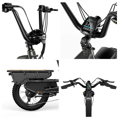 HOVSCO HovCart 20“ Step-Thru Electric Fat Tire Cargo Bike