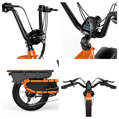 HOVSCO HovCart 20“ Step-Thru Electric Fat Tire Cargo Bike