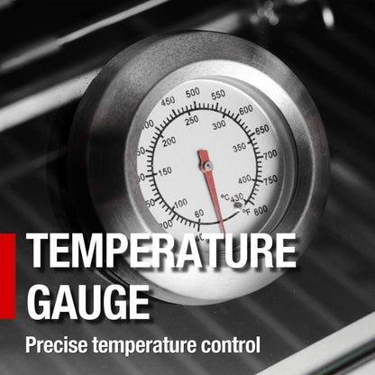 Castelle Flame Premium Black Stainless Steel 6-Burner Gas Grill Kitchen Island With Rotisserie Kit (SAK82641)