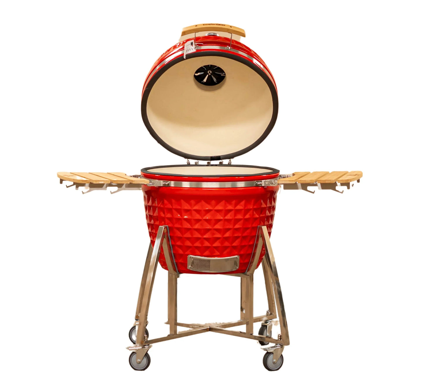 ComfortBilt Coals 26" Ceramic Kamado Grill - Red Diamond Pattern