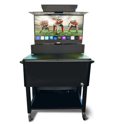 MirageVision Portable Outdoor TV Lift Cooler with 32" Outdoor TV
