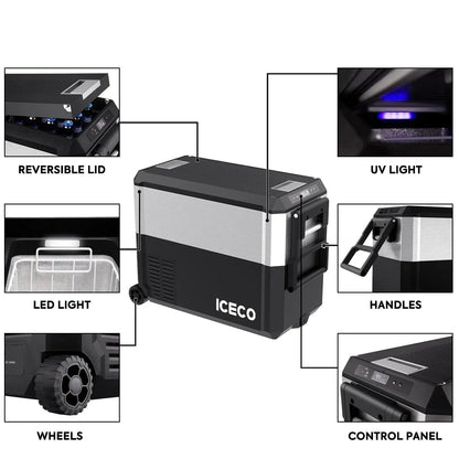 ICECO JP Pro Series 40/50L Wheeled Portable Freezer Car Fridge With Cover