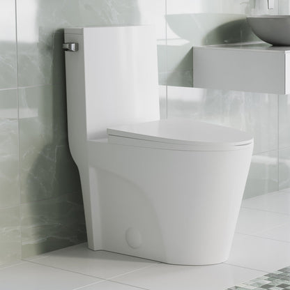 Swiss Madison St. Tropez One-Piece Elongated Toilet Side Flush 1.28 gpf (6 - Pack)