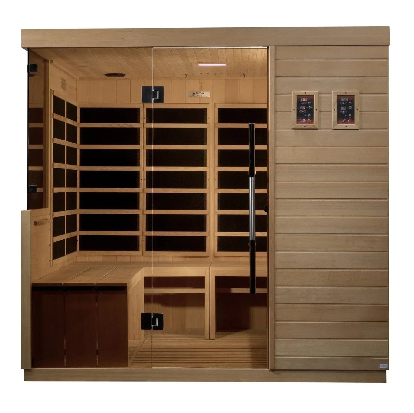 Golden Designs Ultra Low EMF 6-Person Dynamic "La Sagrada" Infrared Sauna with Hemlock Wood | Model: DYN-5860-01