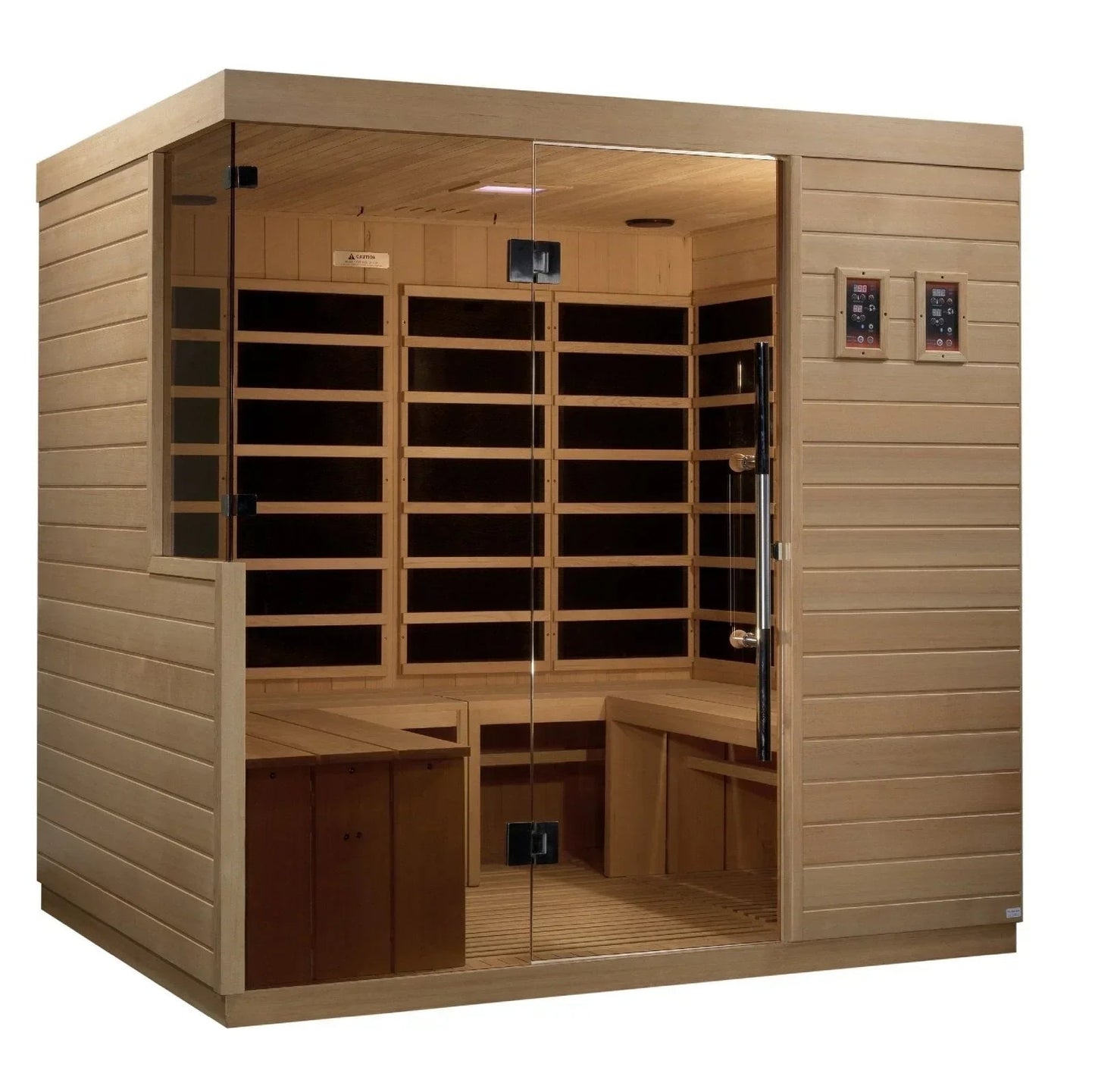 Golden Designs Ultra Low EMF 6-Person Dynamic "La Sagrada" Infrared Sauna with Hemlock Wood | Model: DYN-5860-01