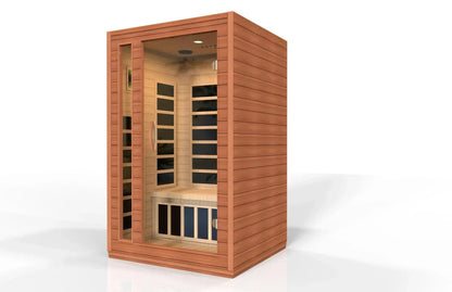 Golden Designs Ultra Low EMF 2-Person Dynamic "Avila Elite" FAR Infrared Sauna with Hemlock Wood | Model: DYN-6103-01 Elite