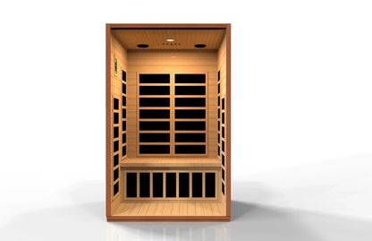Golden Designs Ultra Low EMF 2-Person Dynamic "Avila Elite" FAR Infrared Sauna with Hemlock Wood | Model: DYN-6103-01 Elite
